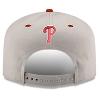 Men's New Era  Cream/Red Philadelphia Phillies Upside Down City Name A-Frame 9FIFTY Snapback Hat