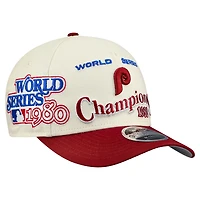 Men's New Era  Cream/Red Philadelphia Phillies World Series 9FORTY M-Crown A-Frame Adjustable Hat