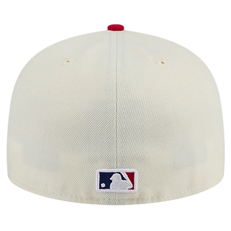 Men's New Era Cream Philadelphia Phillies Chrome 59FIFTY Fitted Hat