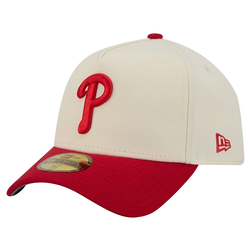 Casquette ajustée New Era crème Philadelphia Phillies 59FORTY pour homme
