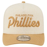Men's New Era  Cream Philadelphia Phillies Herringbone 9FIFTY A-Frame Snapback Hat
