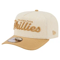 Men's New Era  Cream Philadelphia Phillies Herringbone 9FIFTY A-Frame Snapback Hat