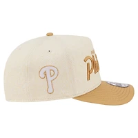 Men's New Era  Cream Philadelphia Phillies Herringbone 9FIFTY A-Frame Snapback Hat