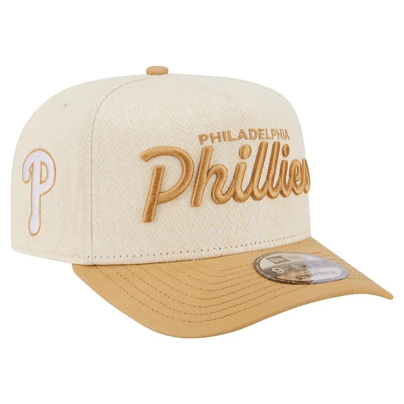 Casquette snapback New Era crème Philadelphia Phillies 9FIFTY A-Frame pour homme