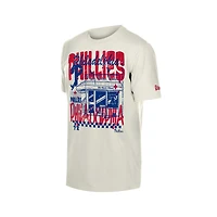 T-shirt New Era crème pour homme, Philadelphia Phillies, style de vie, gourmand, mode