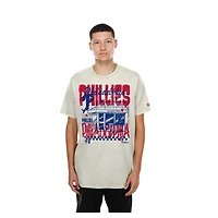 Men's New Era  Cream Philadelphia Phillies Injection Lifestyle Foodie Fashion T-Shirt