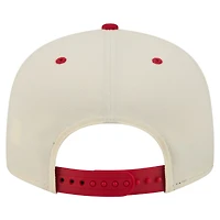 Men's New Era Cream Philadelphia Phillies Oversized Slogan 9FIFTY Snapback Hat