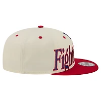 Men's New Era Cream Philadelphia Phillies Oversized Slogan 9FIFTY Snapback Hat
