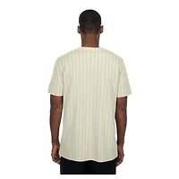 T-shirt à rayures fines New Era crème Philadelphia Phillies Throwback Meshback pour homme