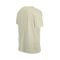 T-shirt à rayures fines New Era crème Philadelphia Phillies Throwback Meshback pour homme