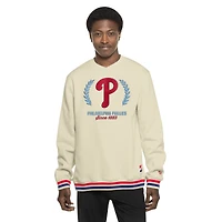 Sweat-shirt à enfiler rétro Philadelphia Phillies de New Era pour homme, couleur crème