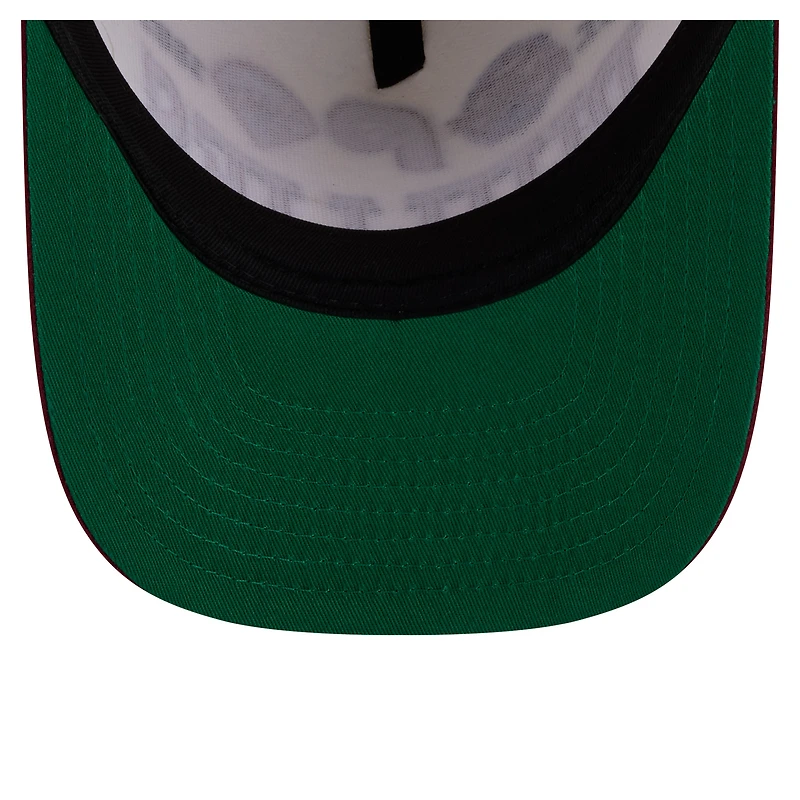 Men's New Era Cream Philadelphia Phillies Throwback Tri-Hit A-Frame 9FIFTY Adjustable Hat