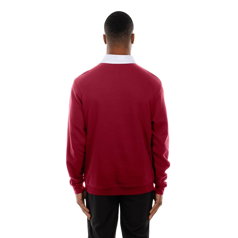 Polo de rugby à blocs couleurs rouge foncé Philadelphia Phillies Throwback Prep New Era pour homme