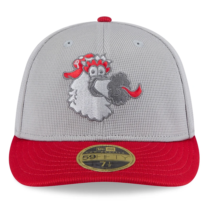V107988 Phils Mlb Nwe 2025 Entraînement au bâton gris Lp 59fifty HATMENLOP 60640266 #13