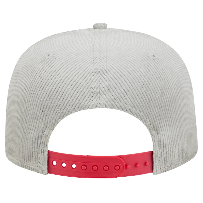 Casquette de golf Snapback en velours côtelé gris Philadelphia Phillies de New Era pour homme
