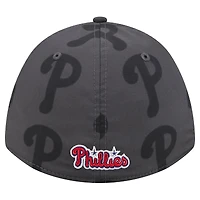 Casquette New Era Flex grise Philadelphia Phillies Halftone 39THIRTY pour homme