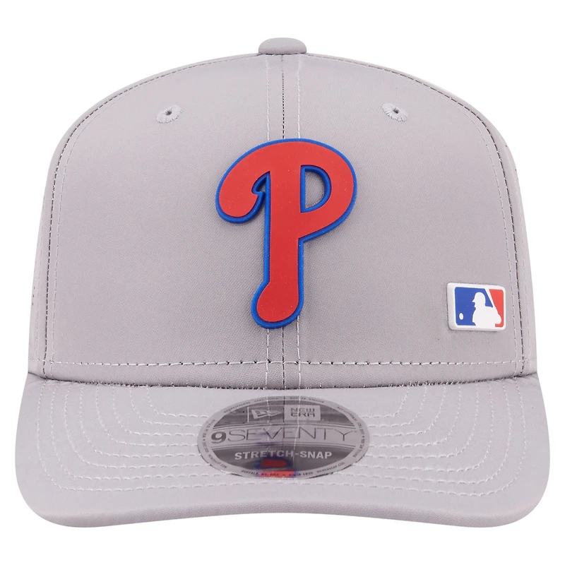 Men's New Era Gray Philadelphia Phillies Laser Perforated 9SEVENTY Adjustable Hat