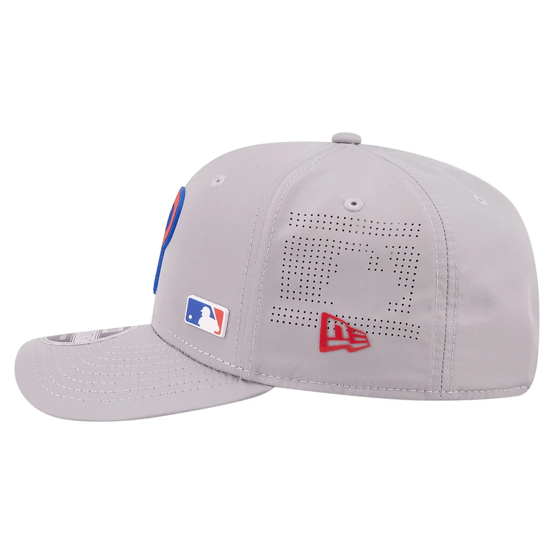 Men's New Era Gray Philadelphia Phillies Laser Perforated 9SEVENTY Adjustable Hat