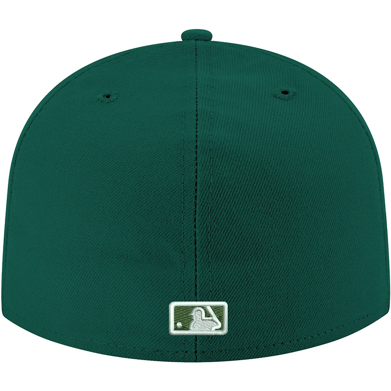 Casquette ajustée 59FIFTY verte avec logo blanc des Phillies de Philadelphie New Era pour homme