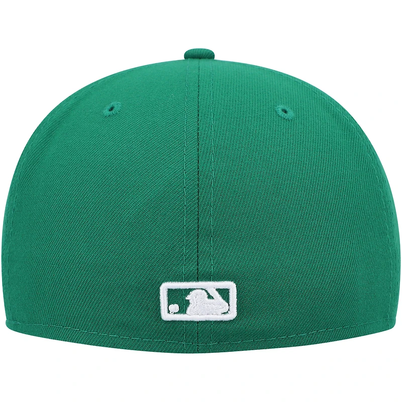Casquette ajustée 59FIFTY avec logo blanc des Phillies de Philadelphie New Era Kelly Green pour homme