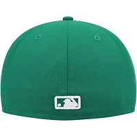 Casquette ajustée 59FIFTY avec logo blanc des Phillies de Philadelphie New Era Kelly Green pour homme