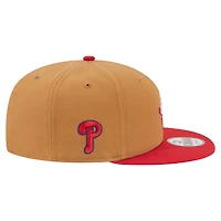 Men's New Era Khaki/Red Philadelphia Phillies Ice Cream 9FIFTY Snapback Hat