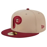 Casquette ajustée 59FIFTY des Philadelphia Phillies de New Era pour homme, kaki