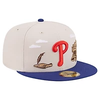 Men's New Era  Khaki Philadelphia Phillies City Icon 59FIFTY Fitted Hat