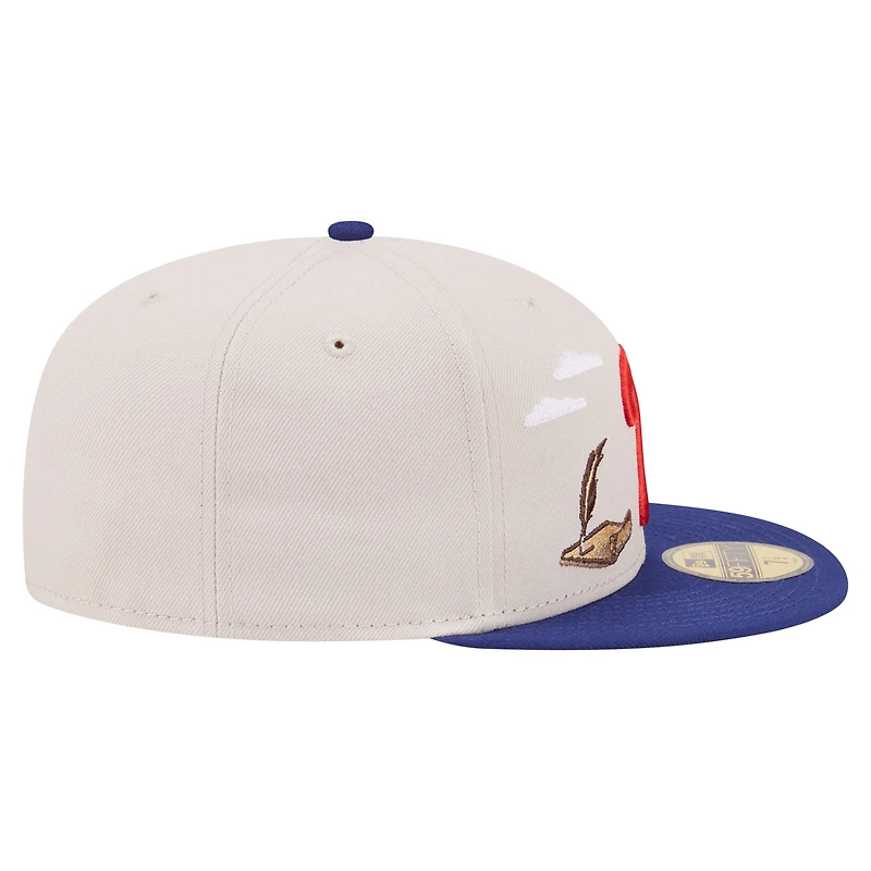 Men's New Era  Khaki Philadelphia Phillies City Icon 59FIFTY Fitted Hat