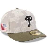 Men's New Era Light Beige/Olive Philadelphia Phillies 2025 Armed Forces Day 59FIFTY Fitted Hat