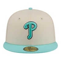 Men's New Era Turquoise/Charcoal Philadelphia Phillies Two-Tone Color Pack 59FIFTY Fitted Hat