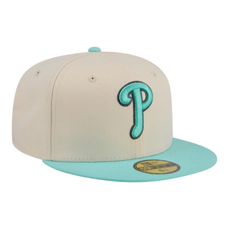 Men's New Era Turquoise/Charcoal Philadelphia Phillies Two-Tone Color Pack 59FIFTY Fitted Hat