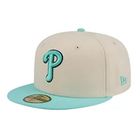 Men's New Era Turquoise/Charcoal Philadelphia Phillies Two-Tone Color Pack 59FIFTY Fitted Hat