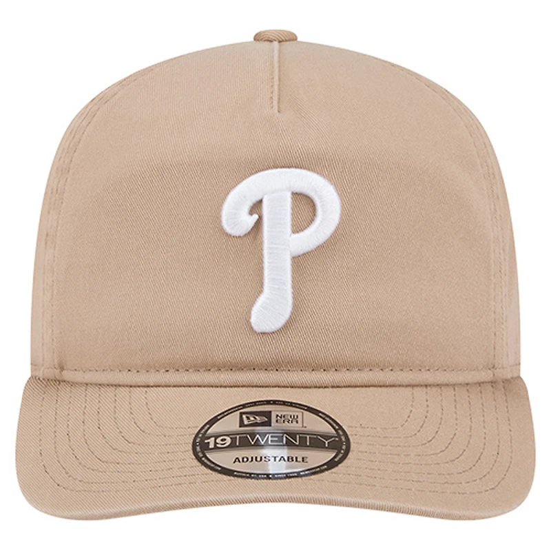 Men's New Era Light Beige Philadelphia Phillies Cam 19TWENTY Adjustable Hat