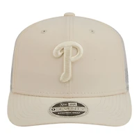 Men's New Era Light Beige Philadelphia Phillies Color Pack COOLERA 9SEVENTY Trucker Adjustable Hat