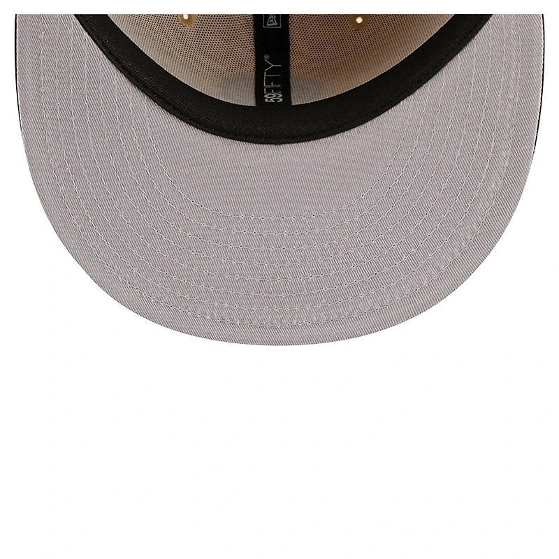 Men's New Era Light Beige Philadelphia Phillies Two-Tone Embroidered Visor 59FIFTY Fitted Hat