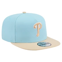 Men's New Era  Light Blue/Light Beige Philadelphia Phillies Color Pack A-Frame 9FIFTY Snapback Hat