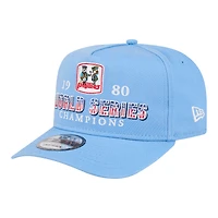 Casquette snapback New Era bleu clair pour homme, modèle 9FIFTY, édition rétro des Phillies de Philadelphie, champions des Séries mondiales de 1980.