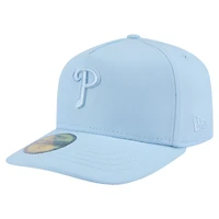 Casquette ajustée New Era 59FIFTY bleu clair pour homme, coloris A-Frame, des Philadelphia Phillies