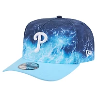 Men's New Era  Light Blue Philadelphia Phillies Deep Water Pre-Curved 9FIFTY A-Frame Snapback Hat