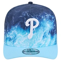 Men's New Era  Light Blue Philadelphia Phillies Deep Water Pre-Curved 9FIFTY A-Frame Snapback Hat