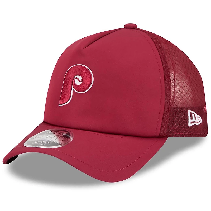 Men's New Era Red Philadelphia Phillies 2026 Batting Practice Alternate Apex 9FORTY Adjustable Hat