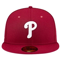 Men's New Era Maroon Philadelphia Phillies Atmos Animal Undervisor 59FIFTY Fitted Hat