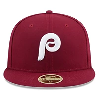 Casquette ajustée 59FIFTY marron New Era pour homme, Temple de la renommée du baseball des Phillies Philadelphie