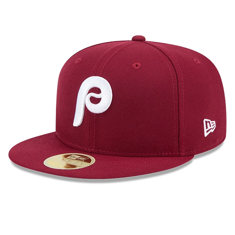 Casquette ajustée 59FIFTY marron New Era pour homme, Temple de la renommée du baseball des Phillies Philadelphie