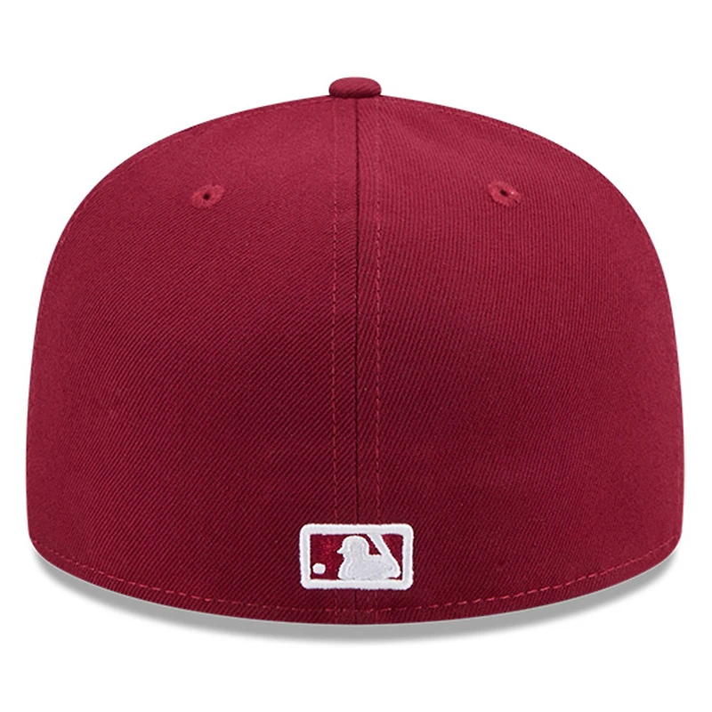 Casquette ajustée 59FIFTY marron New Era pour homme, Temple de la renommée du baseball des Phillies Philadelphie