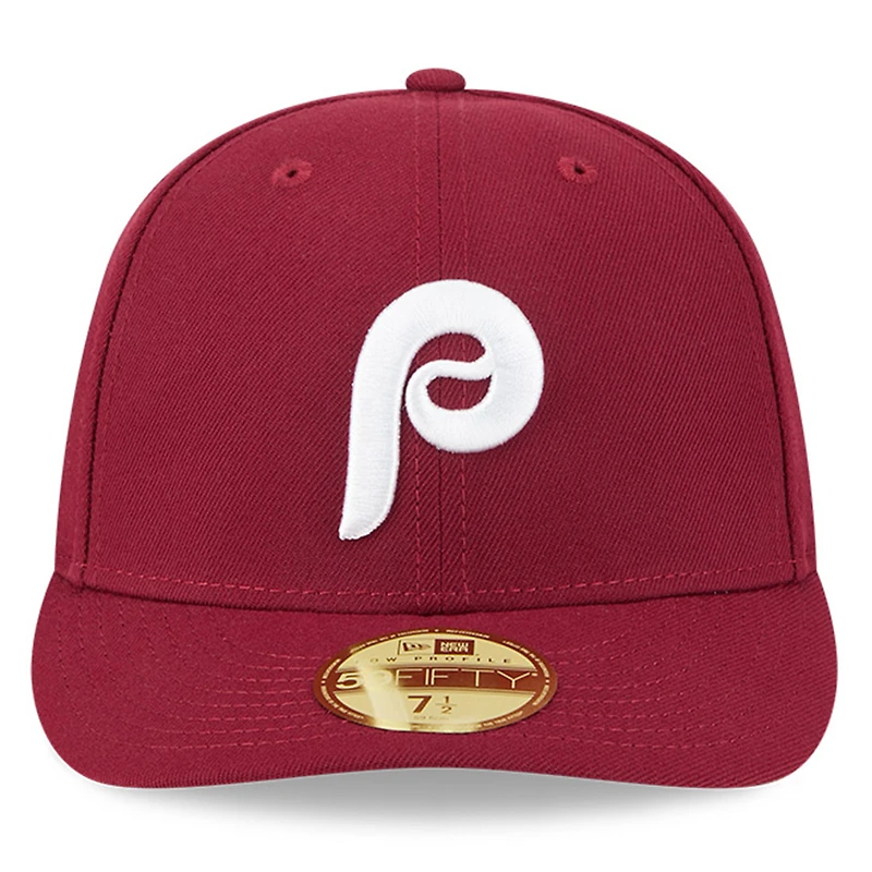 Men's New Era Maroon Philadelphia Phillies Baseball Hall of Fame 59FIFTY Low Profile Fitted Hat