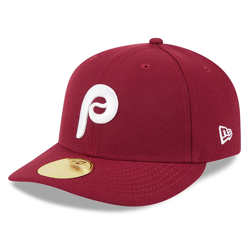 Men's New Era Maroon Philadelphia Phillies Baseball Hall of Fame 59FIFTY Low Profile Fitted Hat