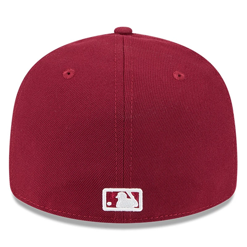 Men's New Era Maroon Philadelphia Phillies Baseball Hall of Fame 59FIFTY Low Profile Fitted Hat