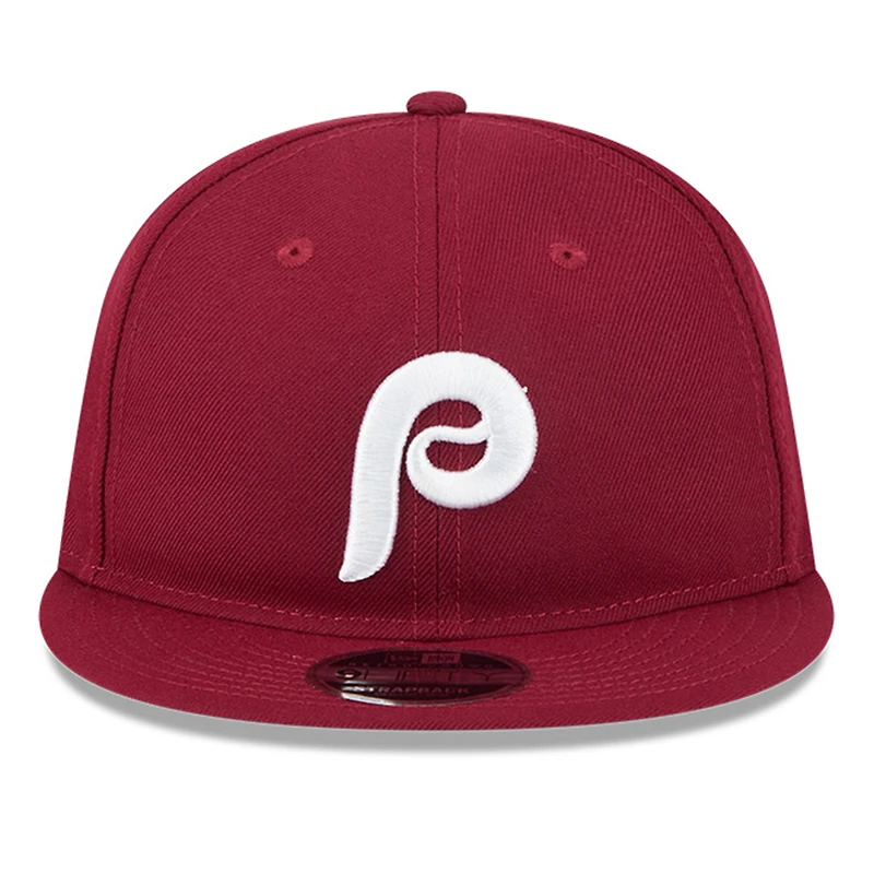 Men's New Era Maroon Philadelphia Phillies Baseball Hall of Fame Retro Crown 9FIFTY Adjustable Hat